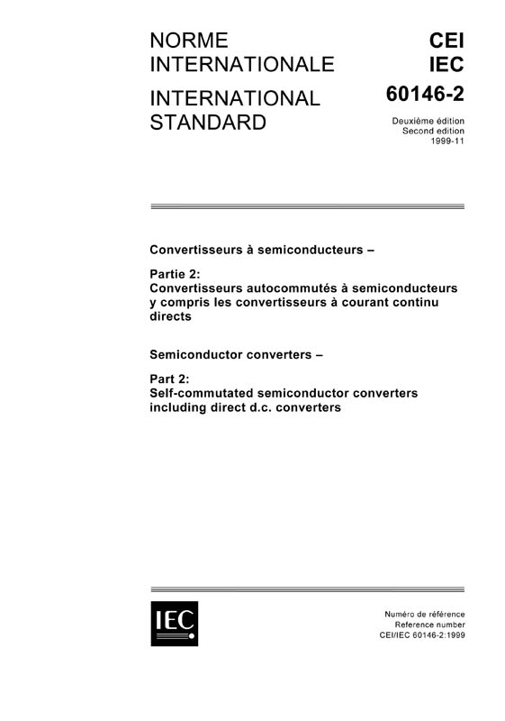 Cover IEC 60146-2:1999